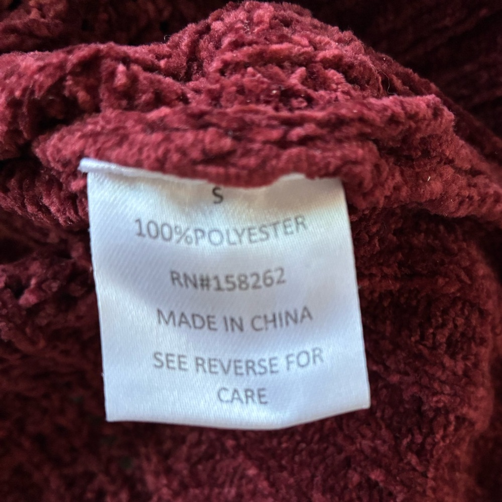 Altar’d State Burgundy Cable Knit Sweater | Size Small - Picture 5 of 13
